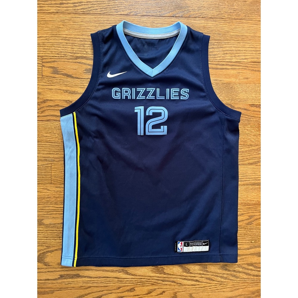 Nike Memphis Grizzlies Ja Morant 12 Youth Jersey Navy Blue L BZ2P